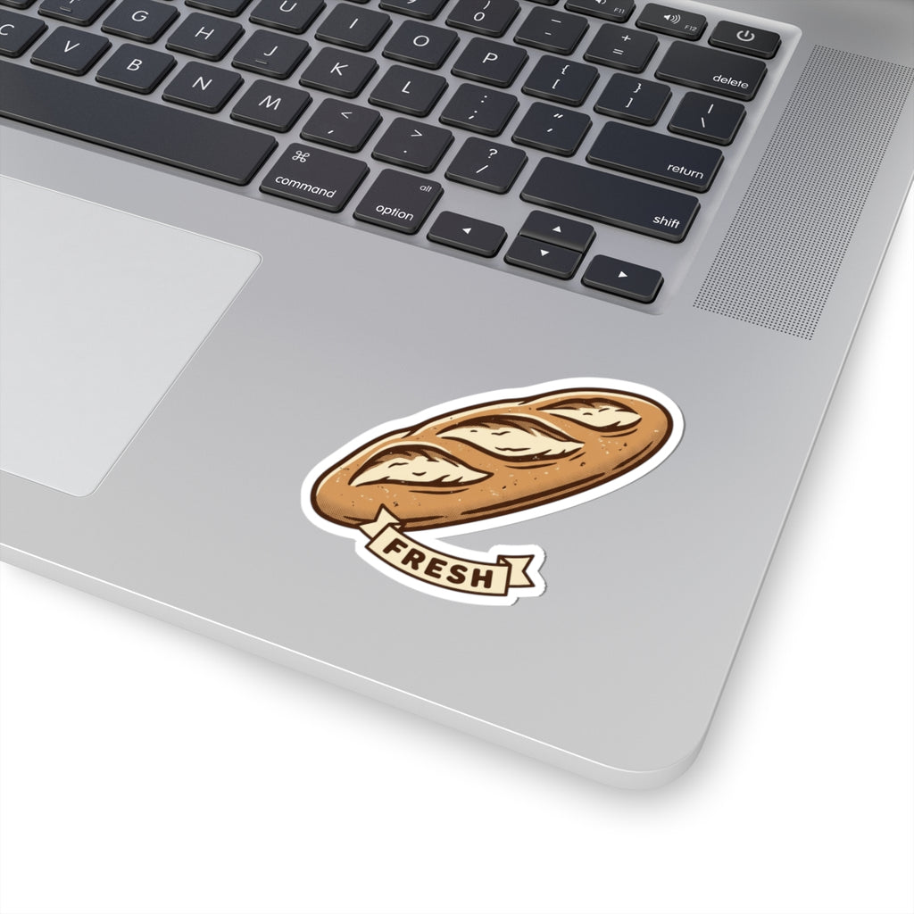 Fresh Baguette Sticker — Bakery Bread Kiss-Cut Decal for Laptops & Journals