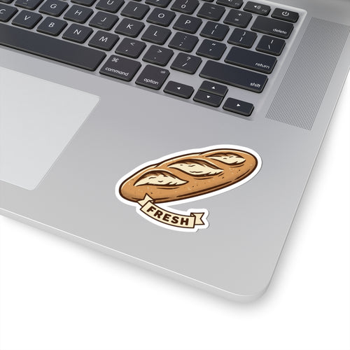 Fresh Baguette Sticker — Bakery Bread Kiss-Cut Decal for Laptops & Journals