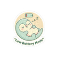 Low Battery Mode Penguin Sticker — Cute Sleeping Penguin Kiss-Cut Sticker